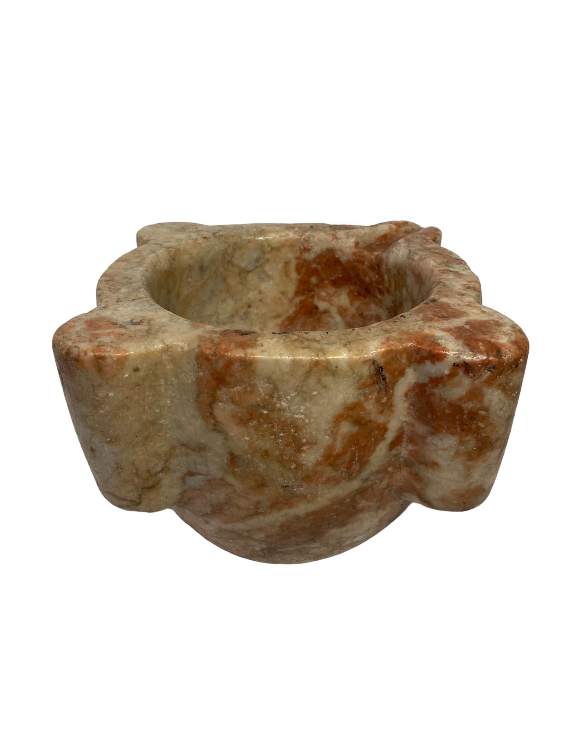 French Mortar in red marble For Sale