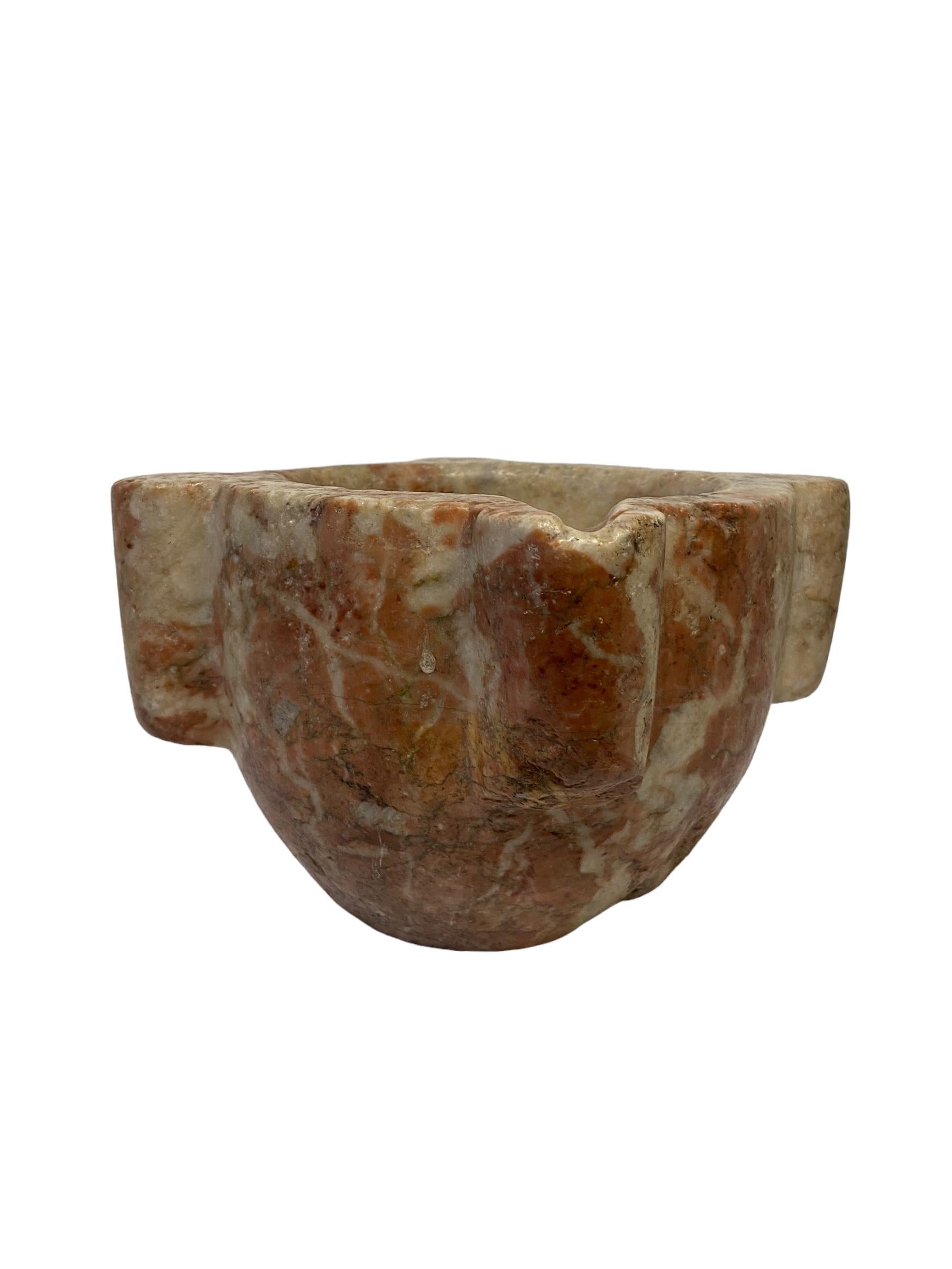 Griotte Marble Mortar in red marble For Sale