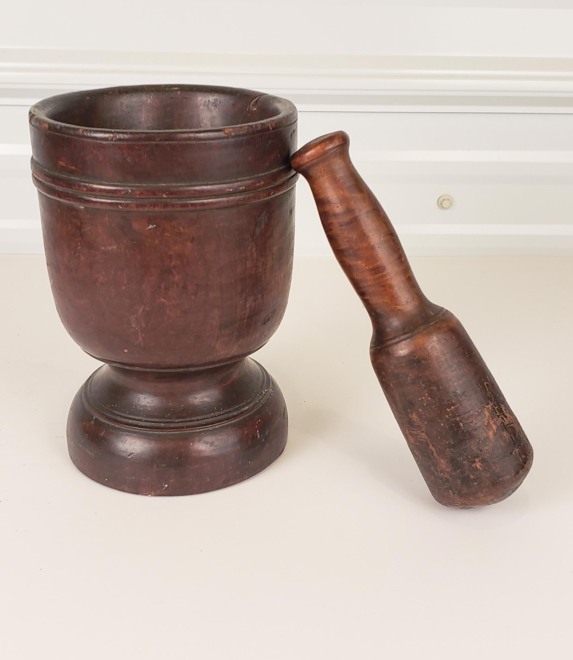19th Century Mortar & Pestle with Original Surface  For Sale 2