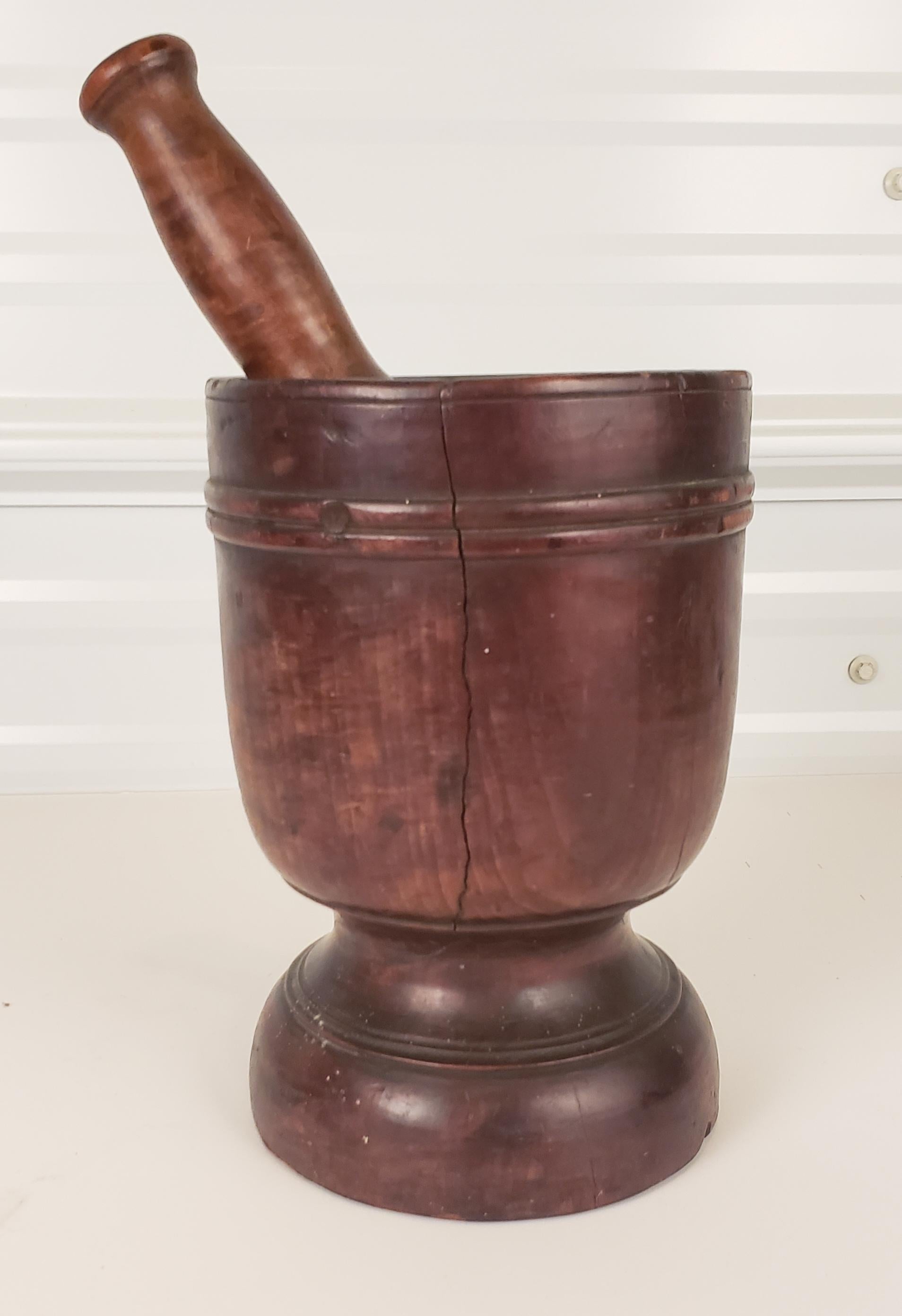 19th Century Mortar & Pestle with Original Surface  For Sale 5