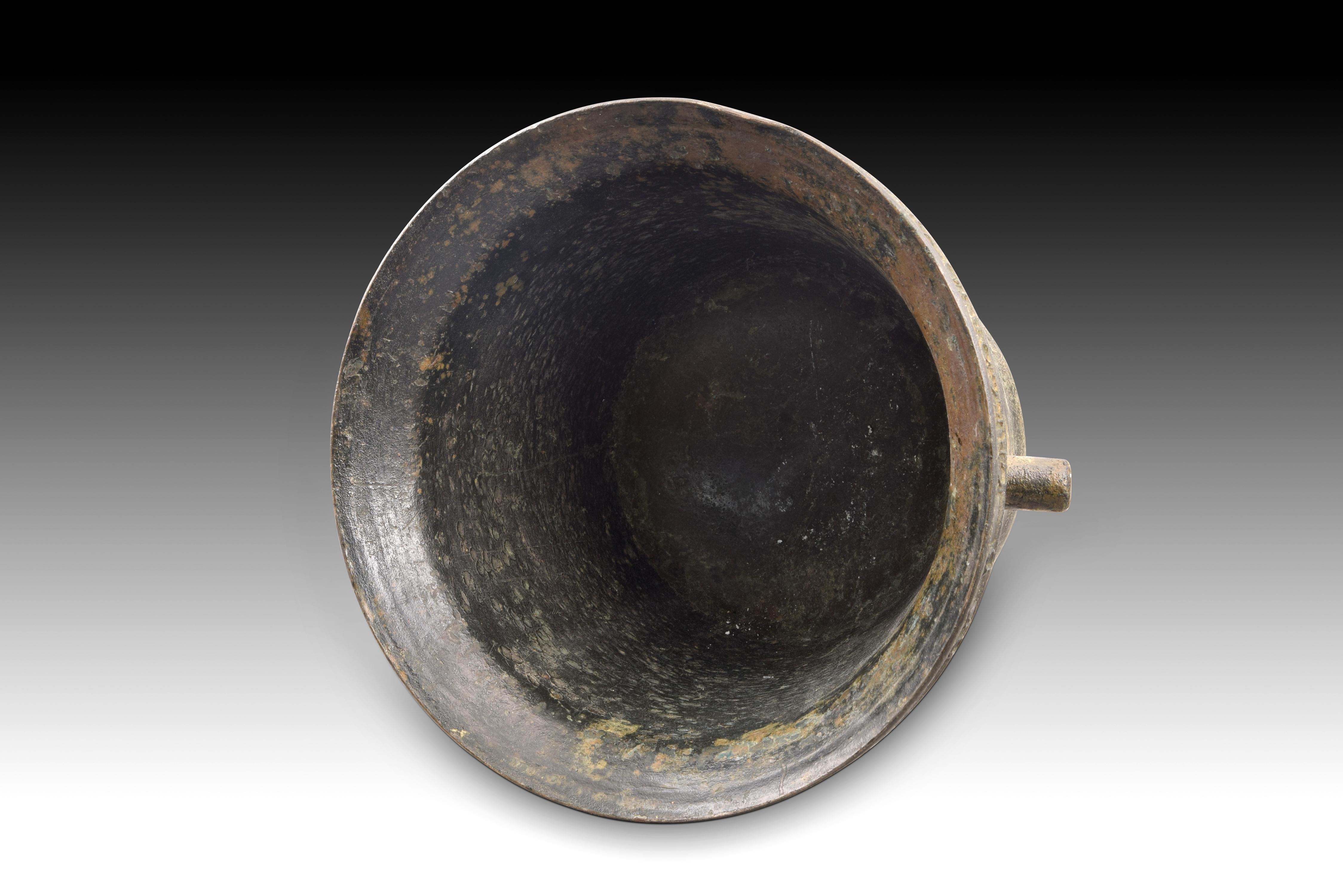 Early 19th Century Mortar with Inscriptions. Bronze, Spain, 1823