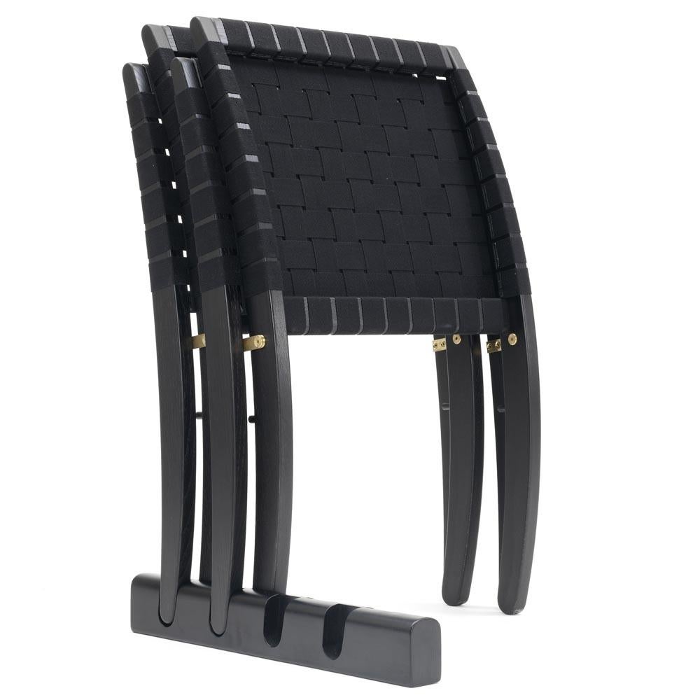 Morten Gøttler MG501 Silla Cuba Roble Negro Cinchas de algodón negro para Carl Hansen Danés en venta