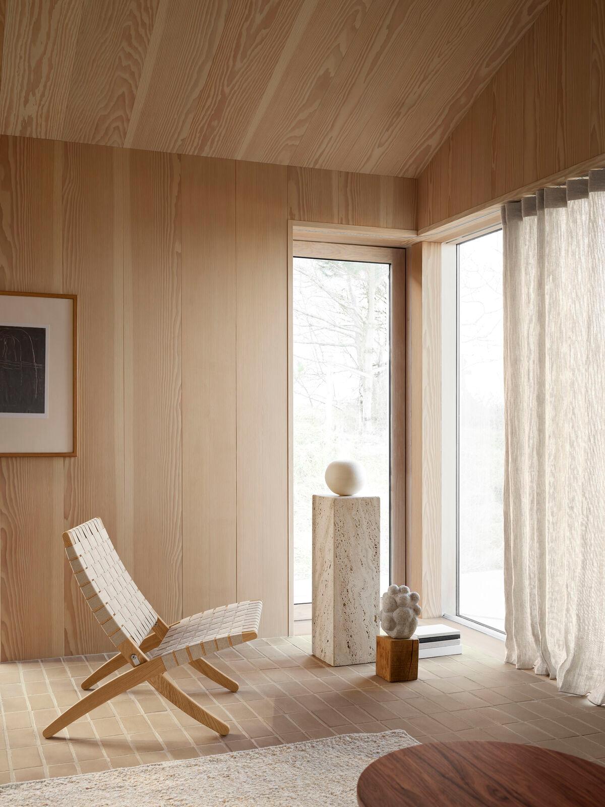 Morten Gøttler MG501 Silla Cuba Roble Negro Cinchas de algodón negro para Carl Hansen Algodón en venta