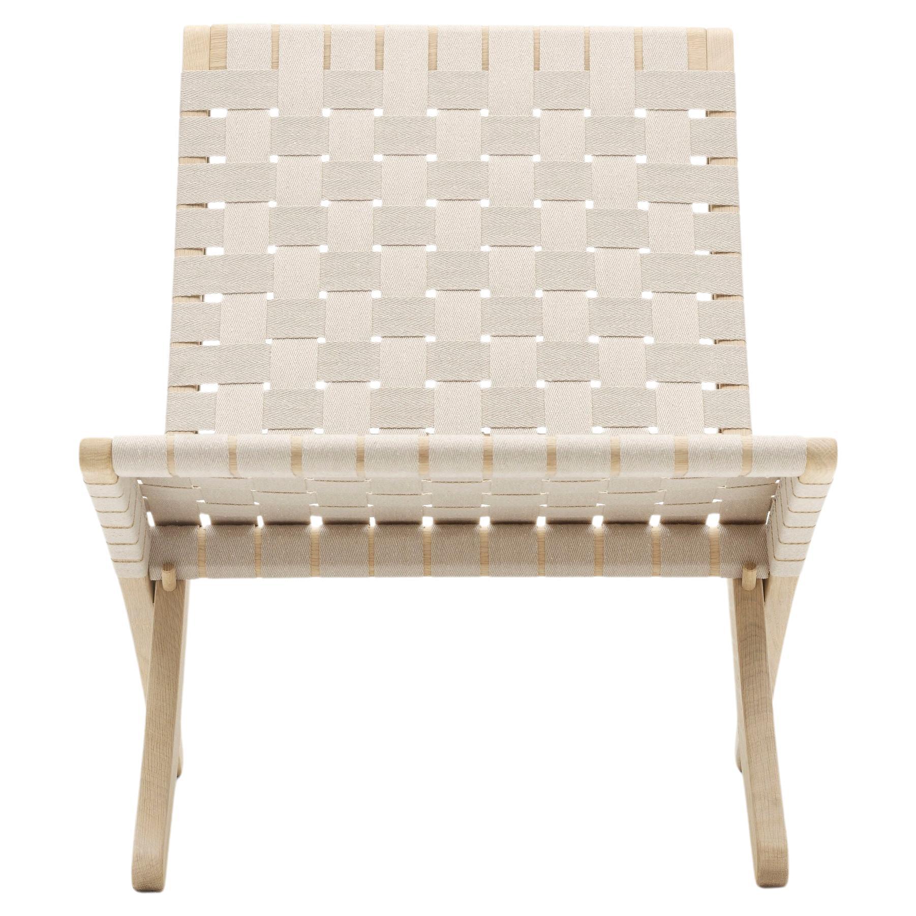 Morten Gøttler MG501 Cuba Chair Oak Soap Natural Cotton Webbing für Carl Hansen