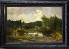 Mulino a vento e pastorello Paesaggio Collaboration Due famosi artisti norvegesi