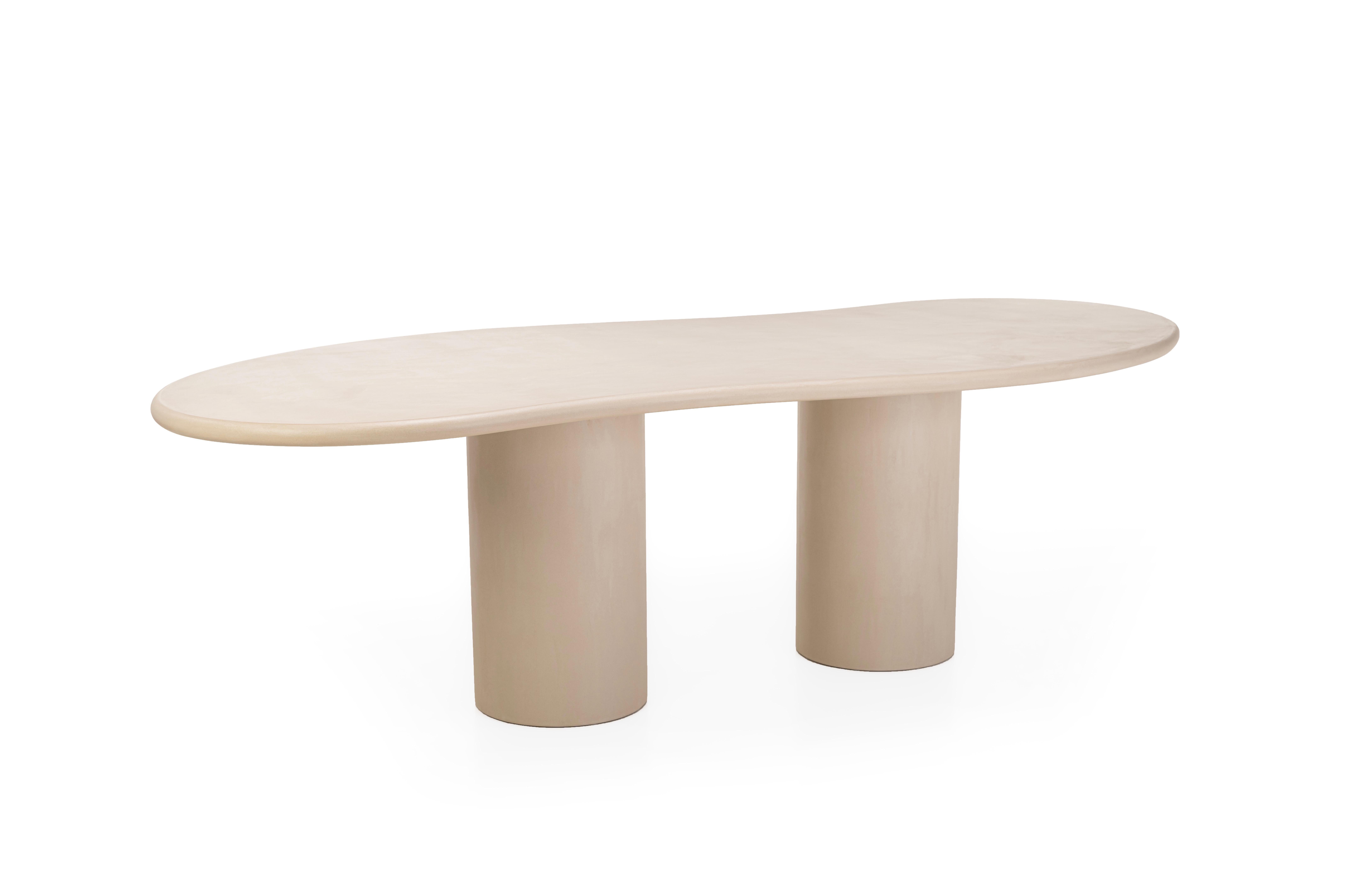 Minimalist Natural Plaster Dining Table 