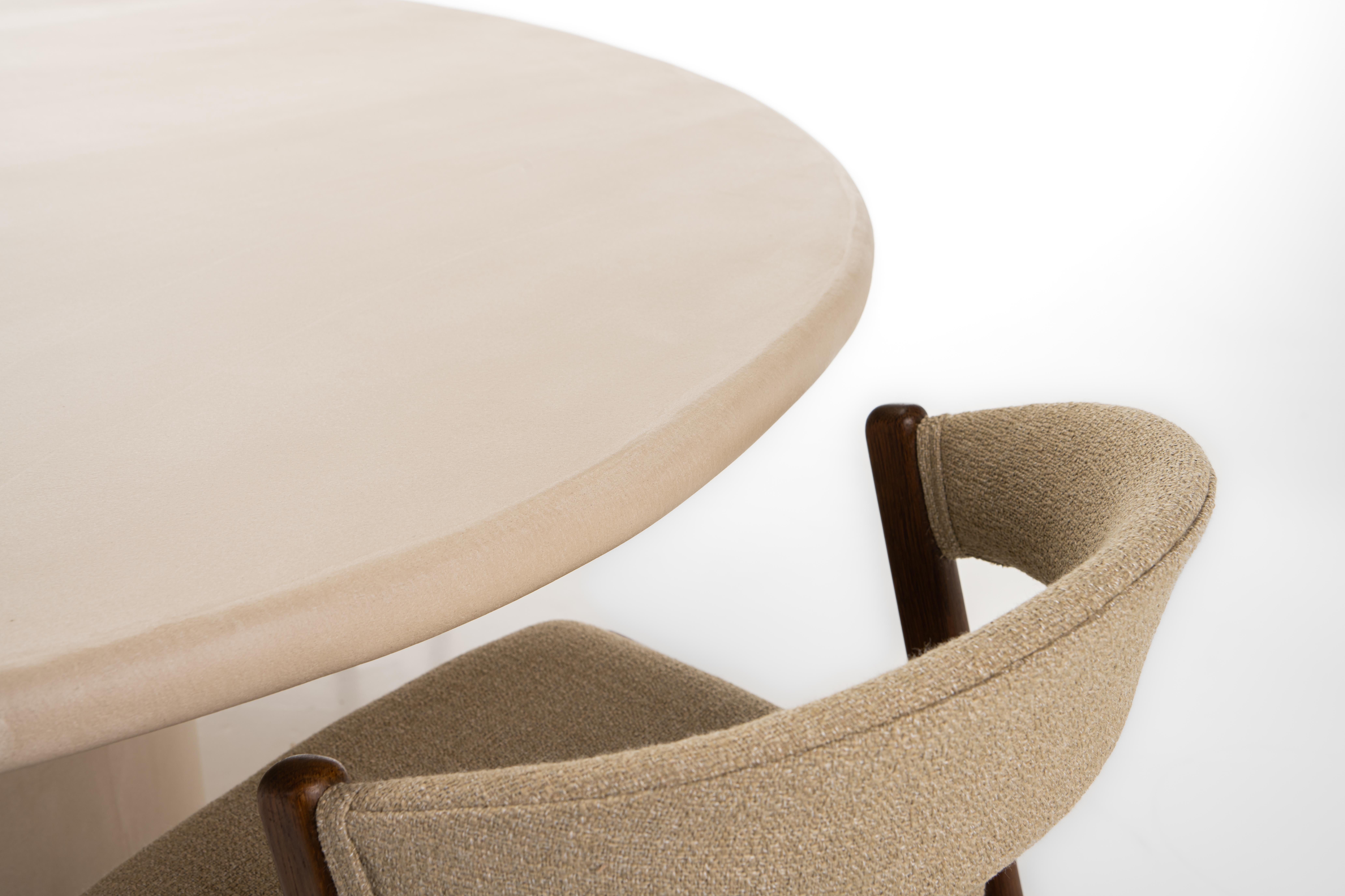 Minimalist Organic Shaped Mortex Dining Table 