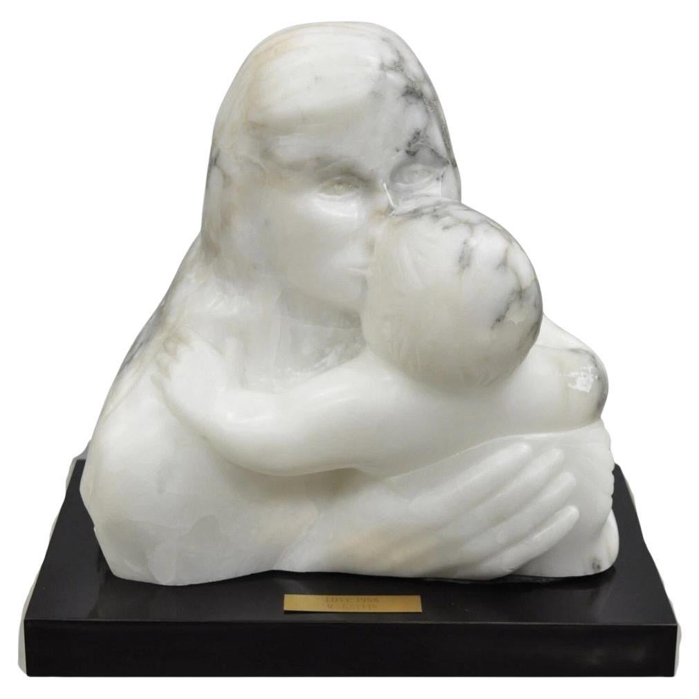 Sculpture moderniste « Love, 1988 » de Morton Gaffin en albâtre blanc
