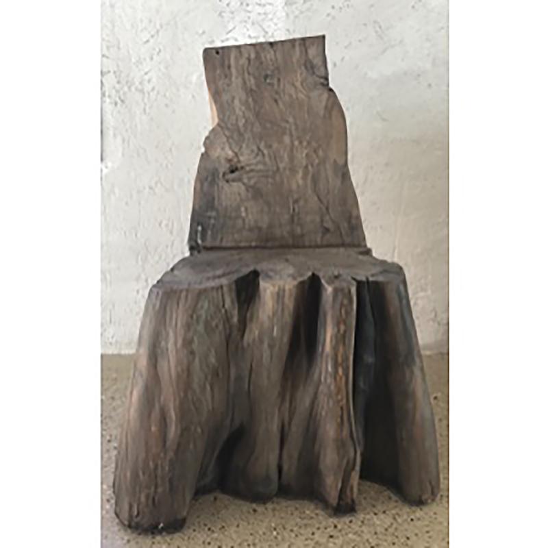 Handcrafted wooden chair by Costa Rican artist Ileana Moro, currently working and living in Belgium