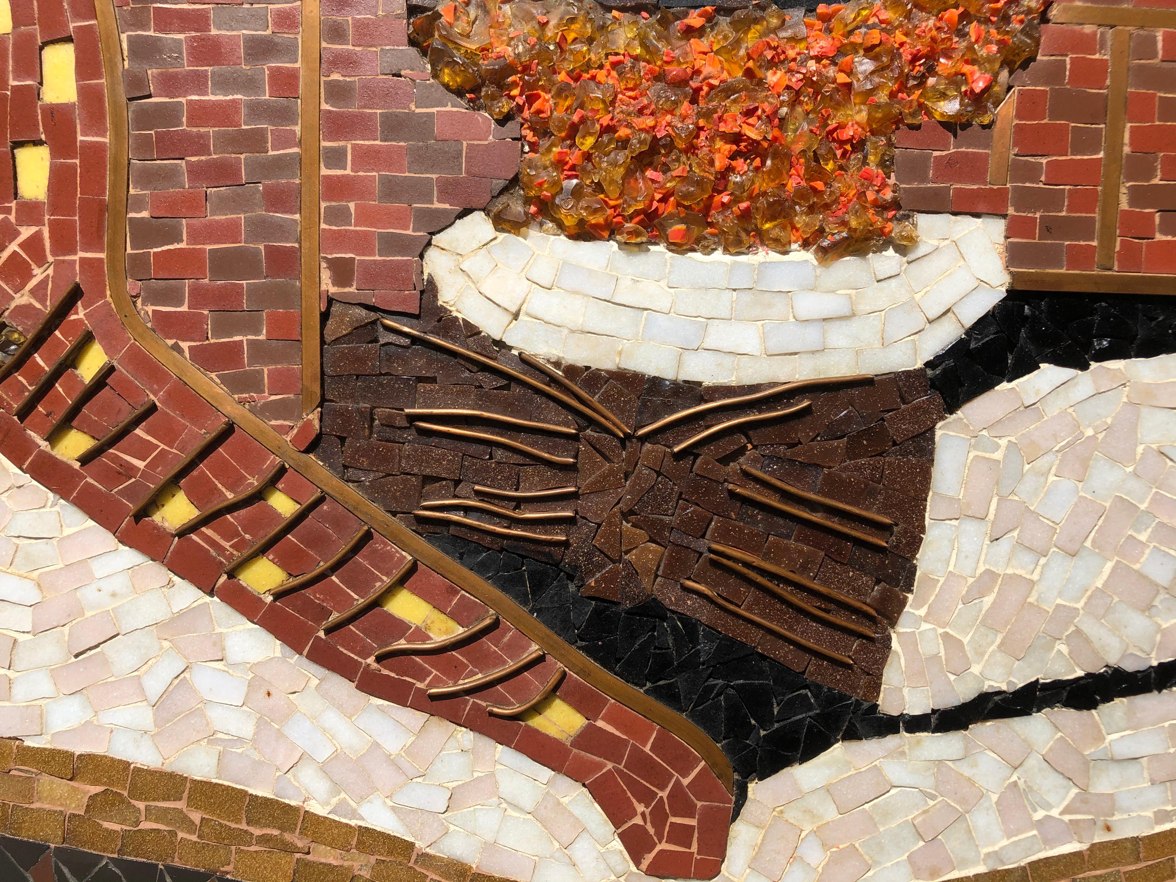 Mosaik nach Pablo Picasso „Natur Morte a la Tete Antique“ im Zustand „Gut“ im Angebot in Camden, ME