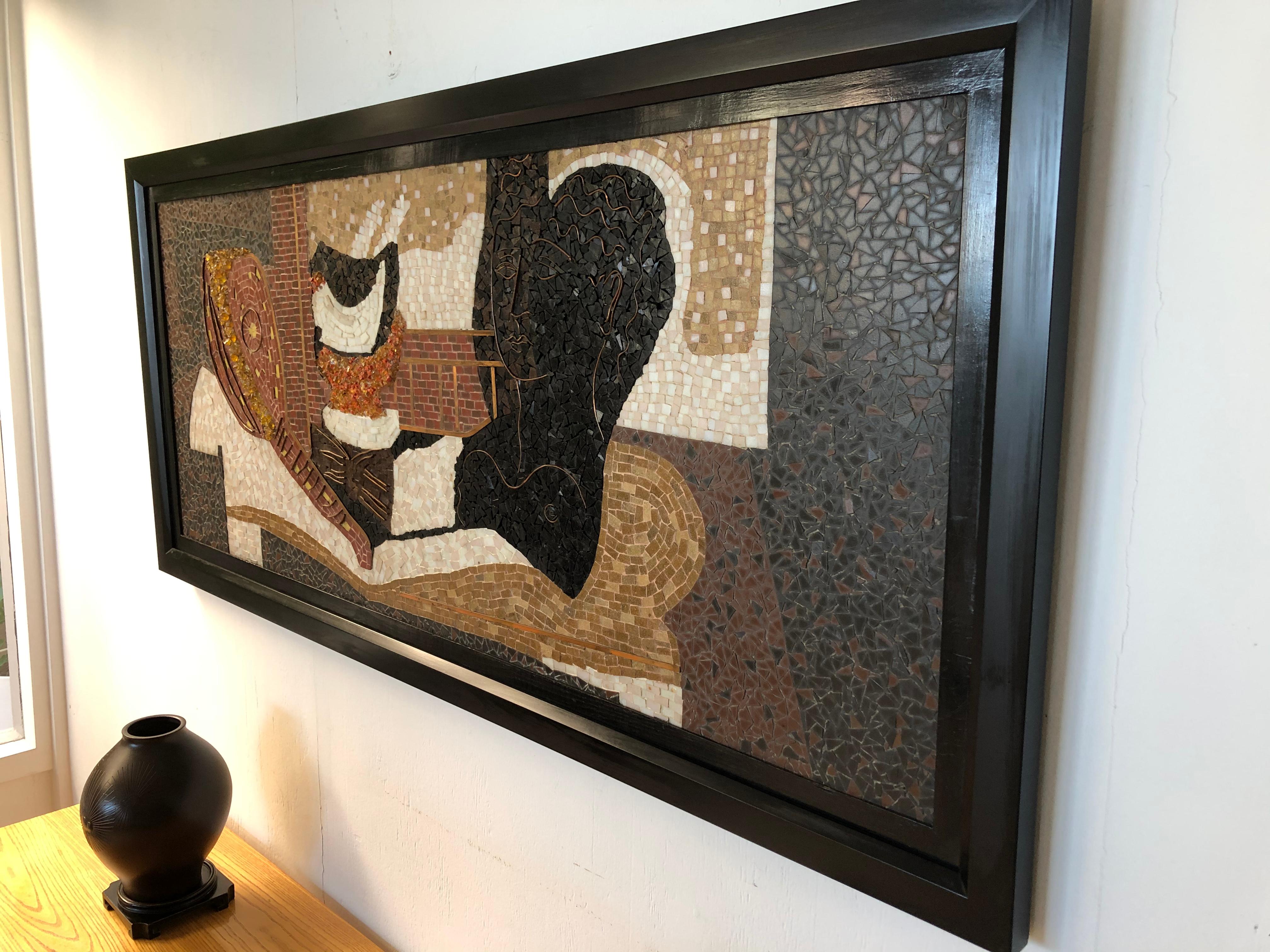 Céramique Mosaïque d'après « Nature Morte a la Tete Antique » de Pablo Picasso en vente