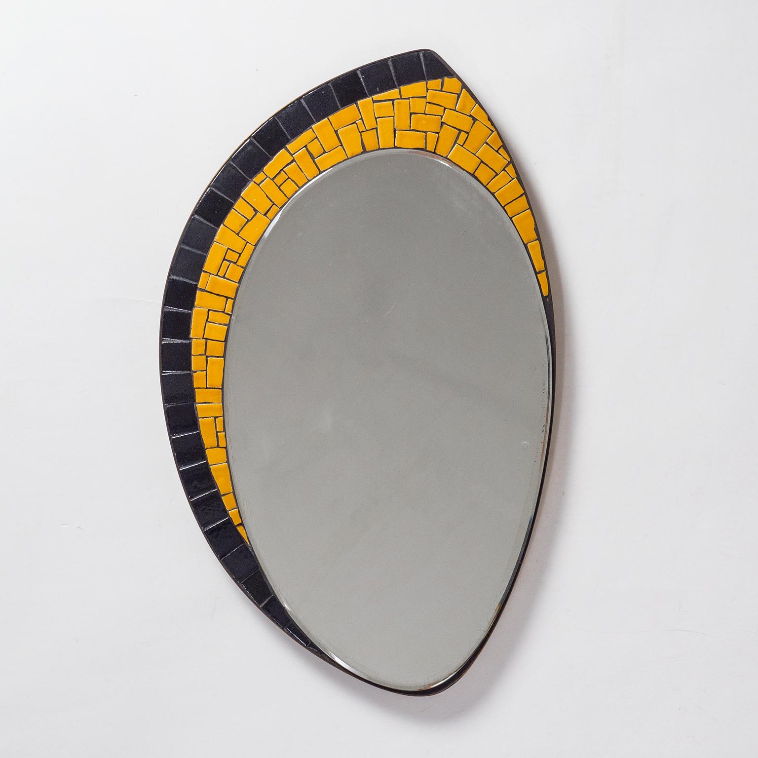 Mosaic and Brass Mirror, circa 1960 3