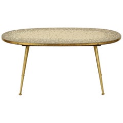 Mosaic and Brass Side Table in the Style of Berthold Muller by Ilse Möbel