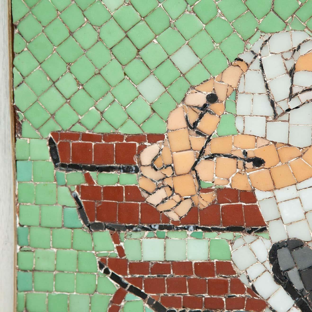 Mosaic Artwork Popeye and Olivia, circa 1970 For Sale 3