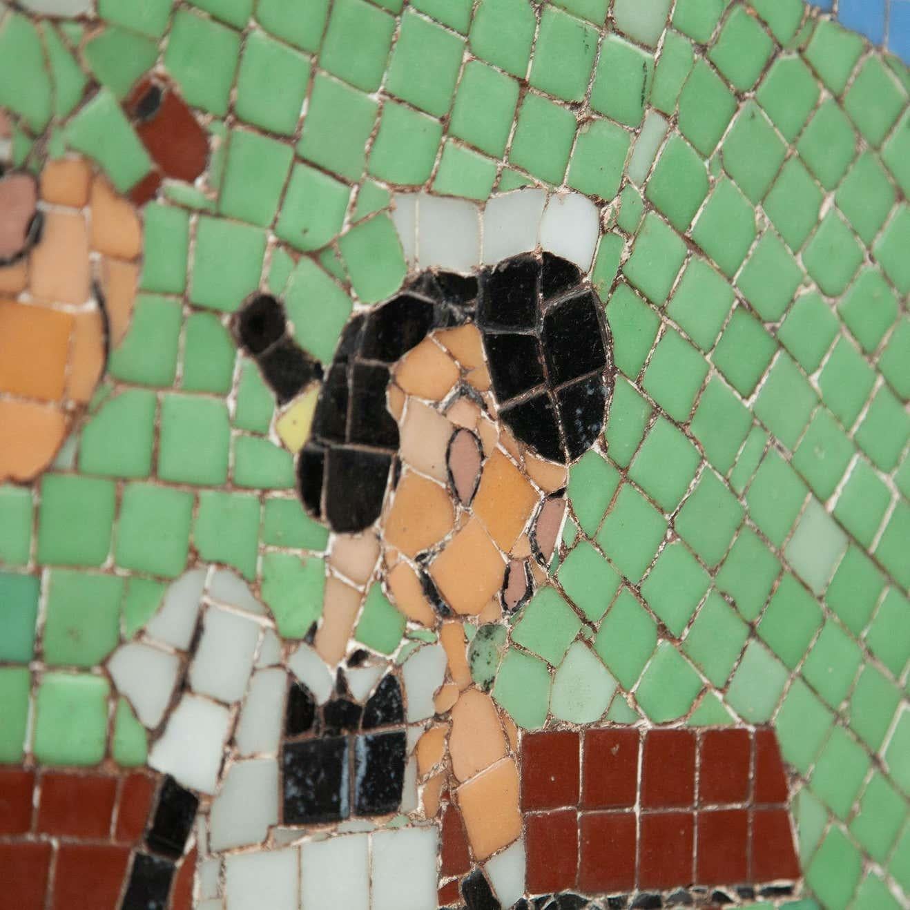 Mosaic Artwork Popeye and Olivia, circa 1970 For Sale 6
