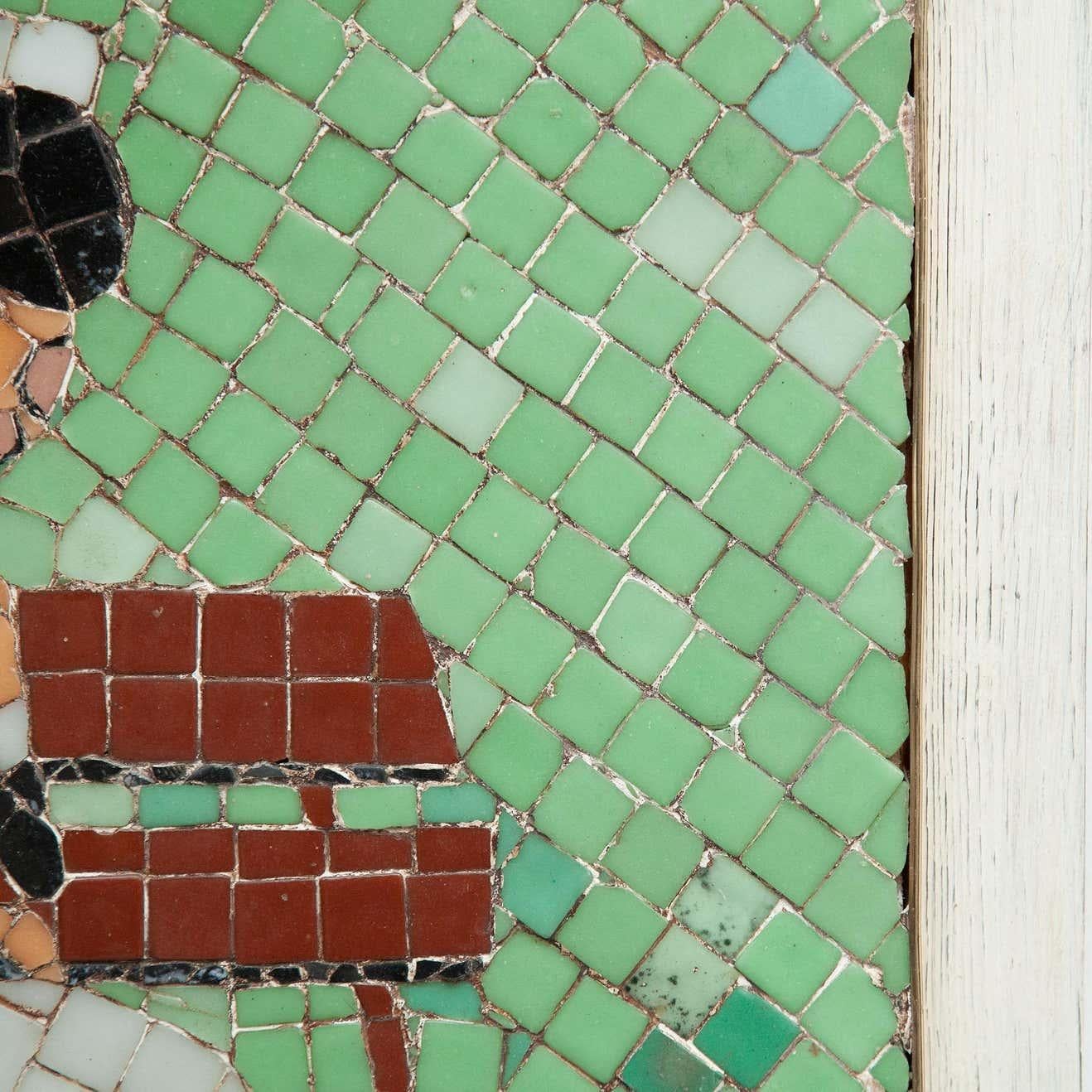 Mosaik-Kunstwerk Popeye und Olivia, um 1970 (20. Jahrhundert) im Angebot