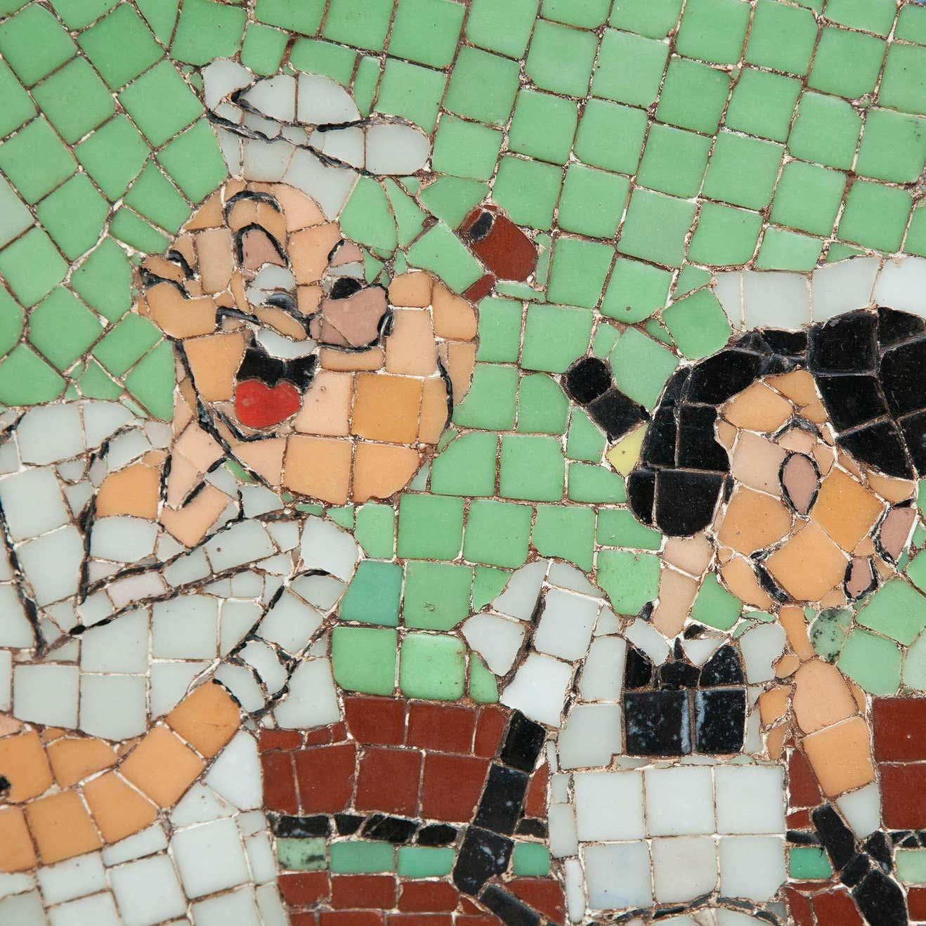 Mosaik-Kunstwerk Popeye und Olivia, um 1970 im Angebot 2