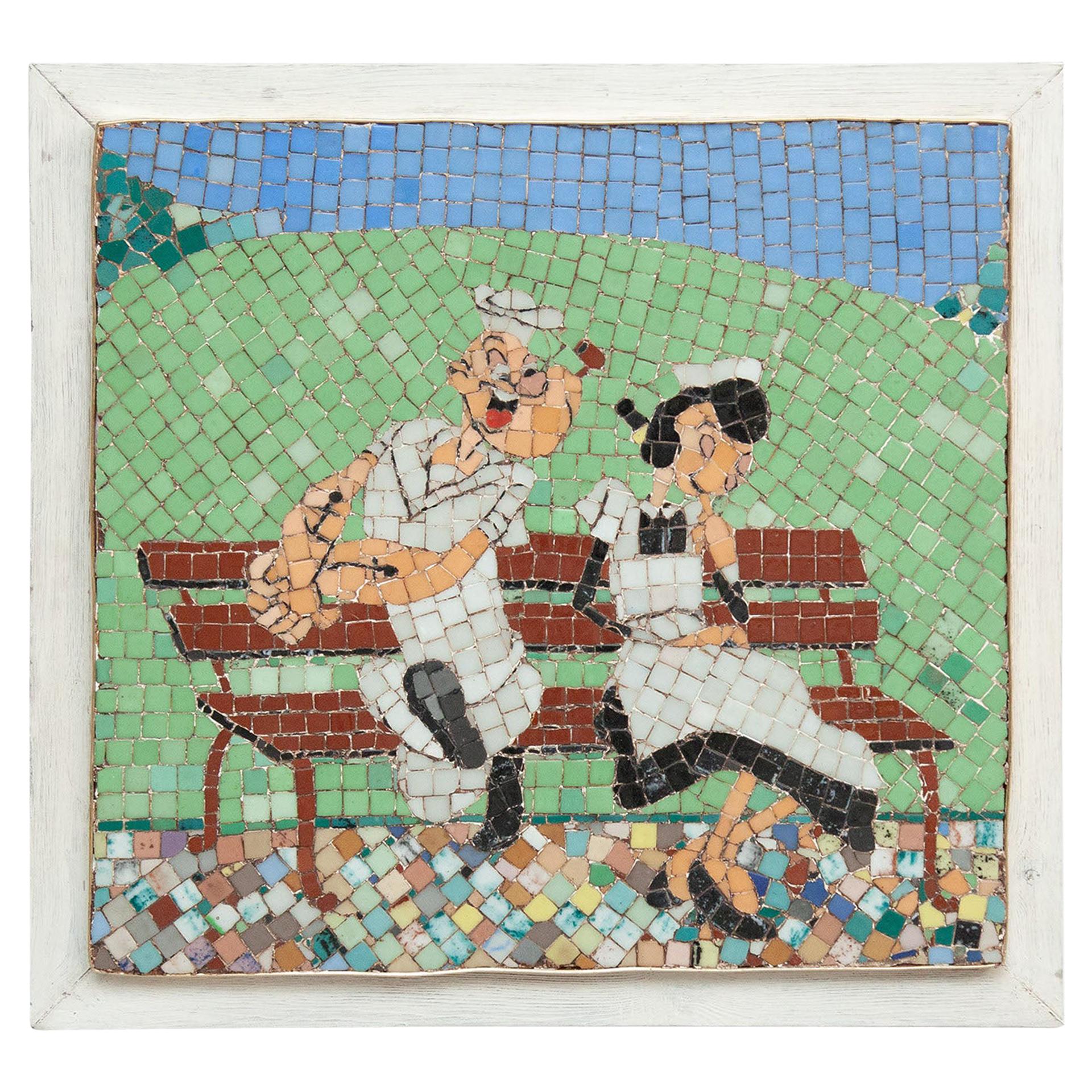 Mosaic Artwork Popeye and Olivia, circa 1970