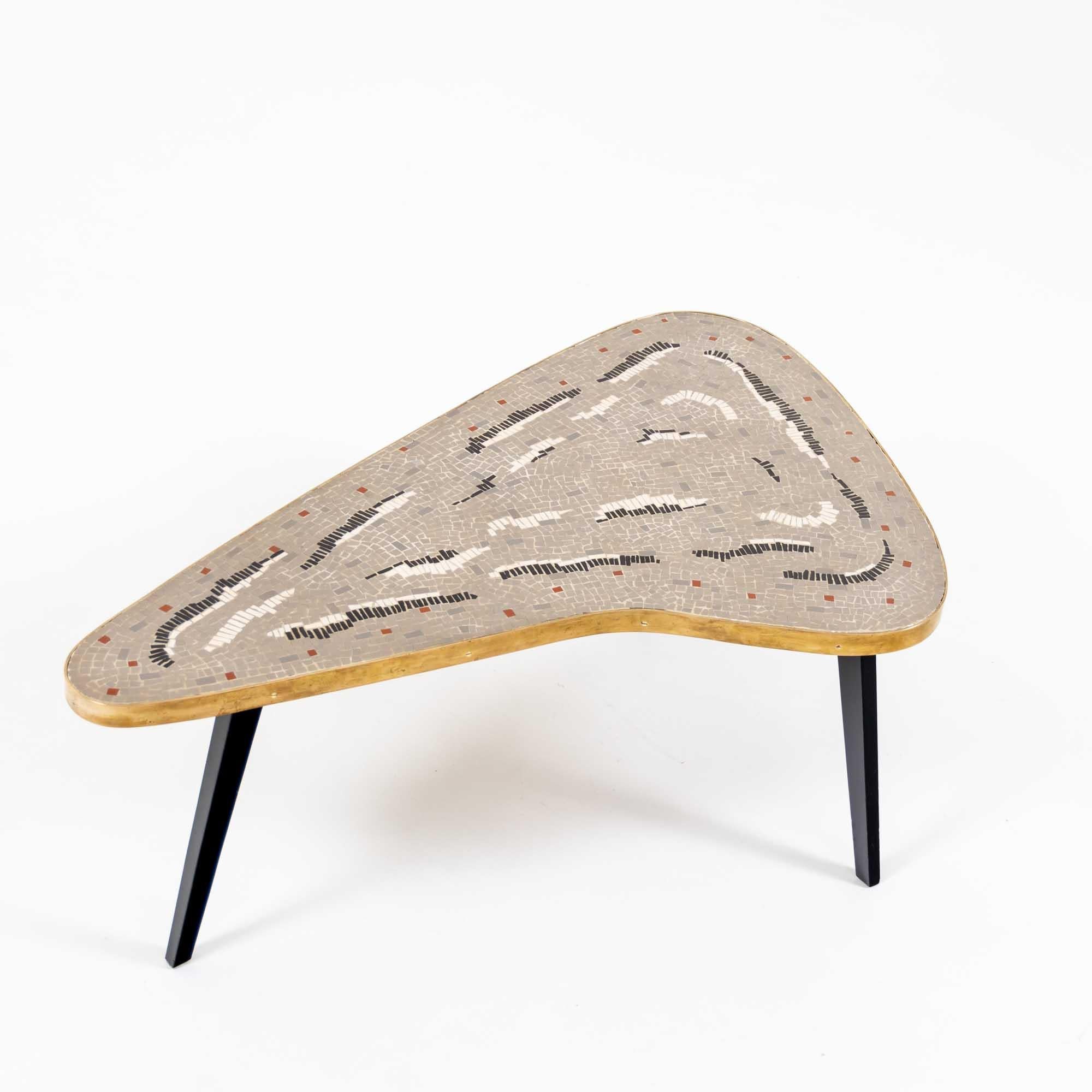 Mid-Century Modern Mosaic Boomerang Coffee Table, 1960s For Sale