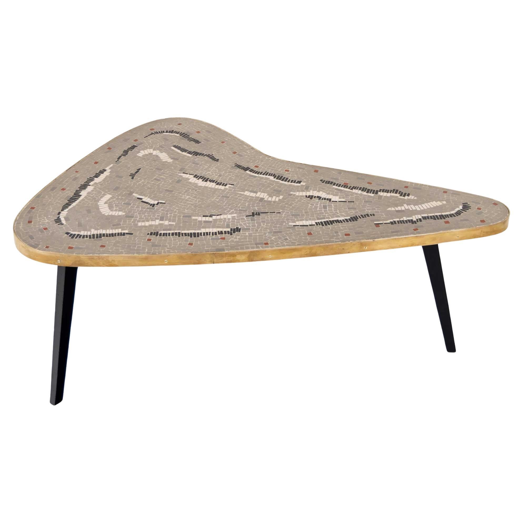 Mosaic Boomerang Coffee Table, 1960s For Sale