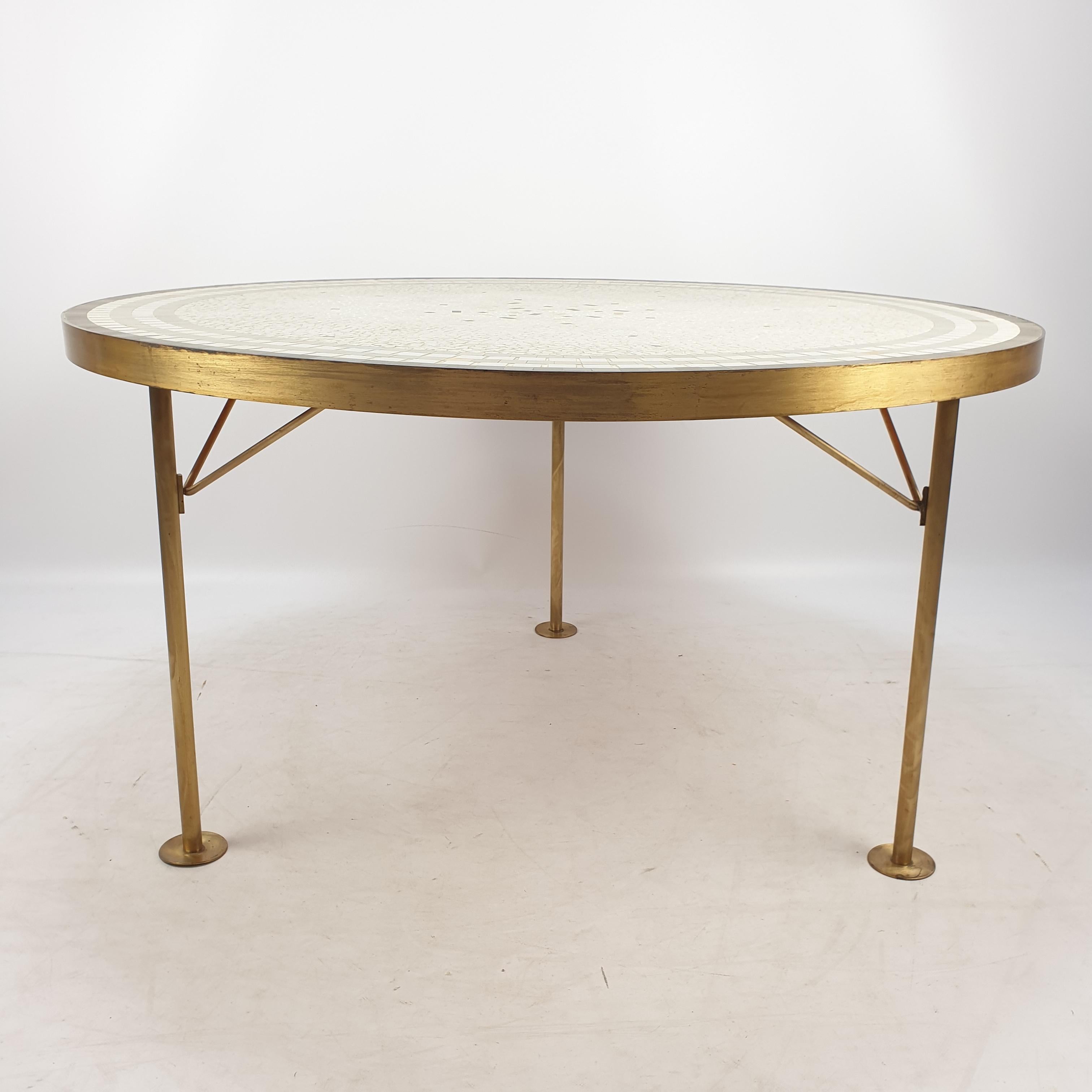 German Mosaic Coffee Table by Berthold Müller, 1950s For Sale