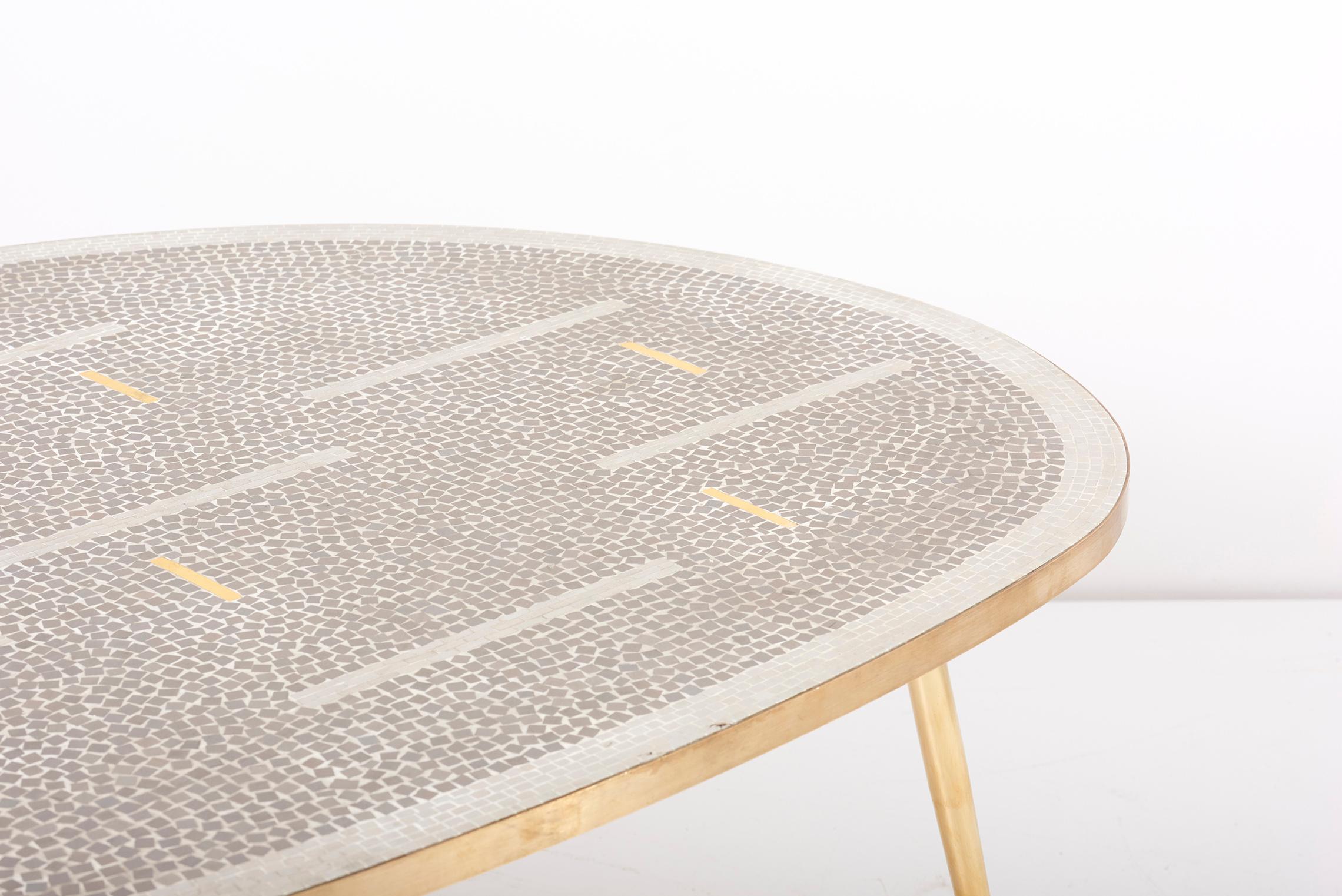 Mosaic Coffee Table by Berthold Müller, Germany, 1950s For Sale 3