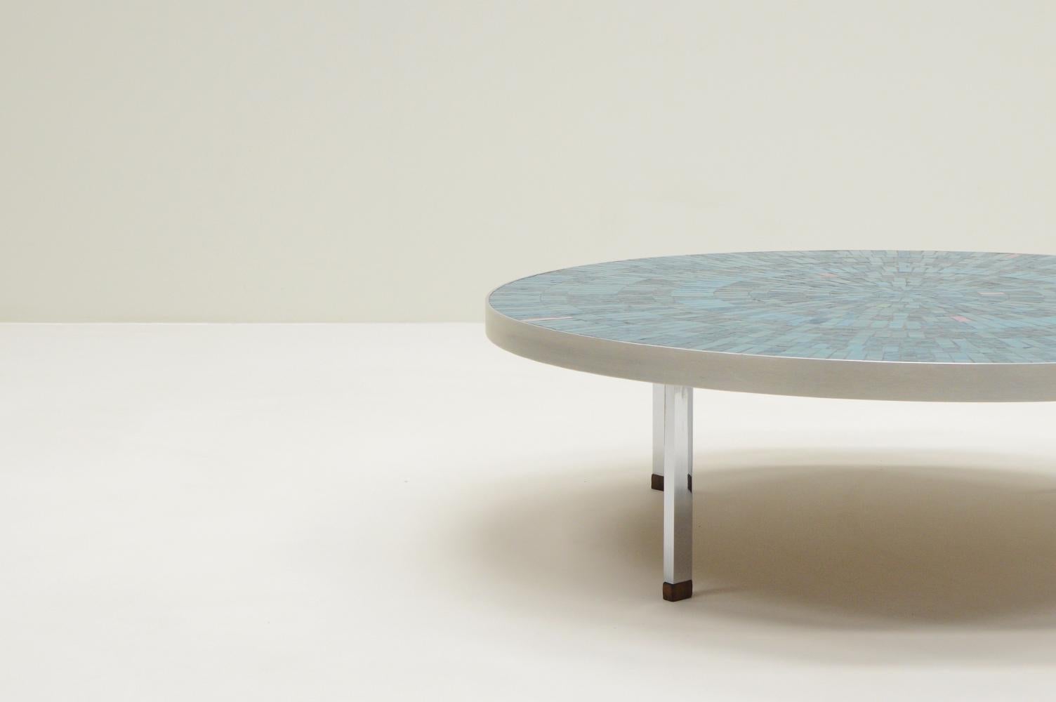 Mosaik-Couchtisch von Berthold Müller-Oerlinghausen, 1960er Jahre Deutschland. (Mitte des 20. Jahrhunderts) im Angebot