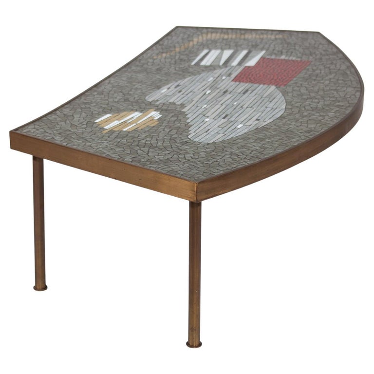 Mosaic Coffee Table by Berthold Müller Oerlinghausen for Mosaikwerkstätten,1950s For Sale