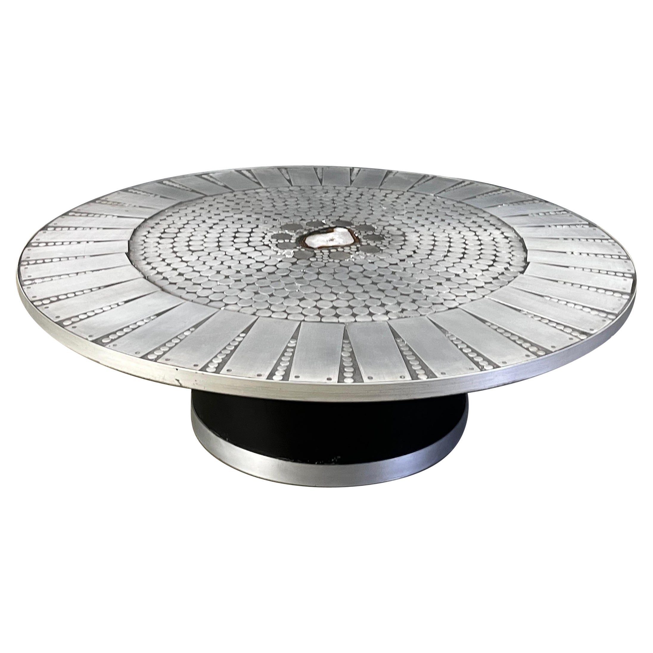 Mosaic coffee table by raf Verjans, 1970s For Sale