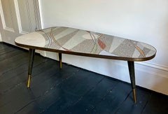 Mosaic Coffee Table in Pastel and Grey Tones