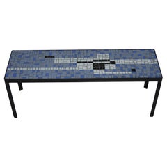 Retro Mosaic Coffee Table with abstract print, 1960s