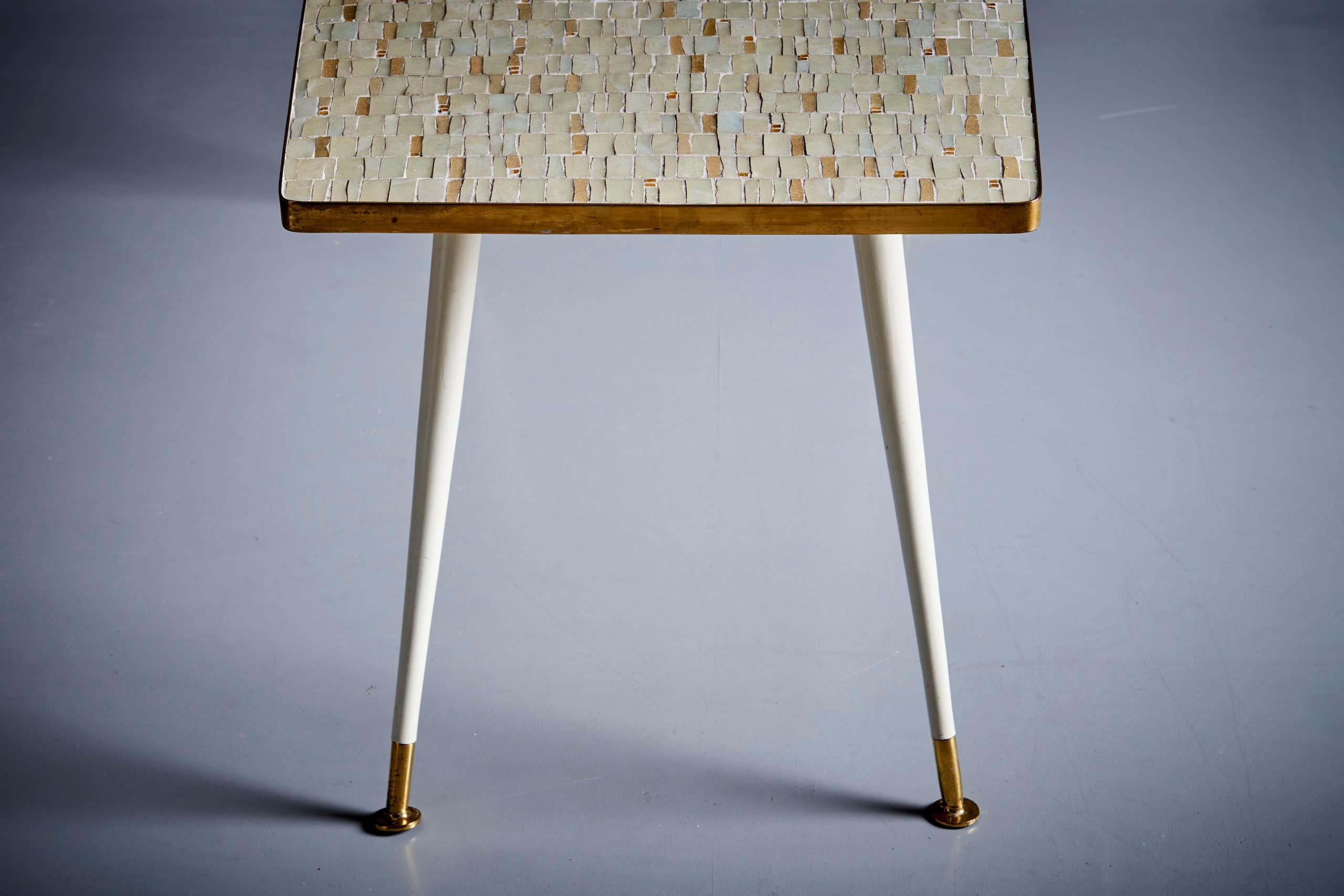 Mosaic Coffee Table with glamorous Gustav Klimt Aesthetic Germany - 1950s For Sale 2