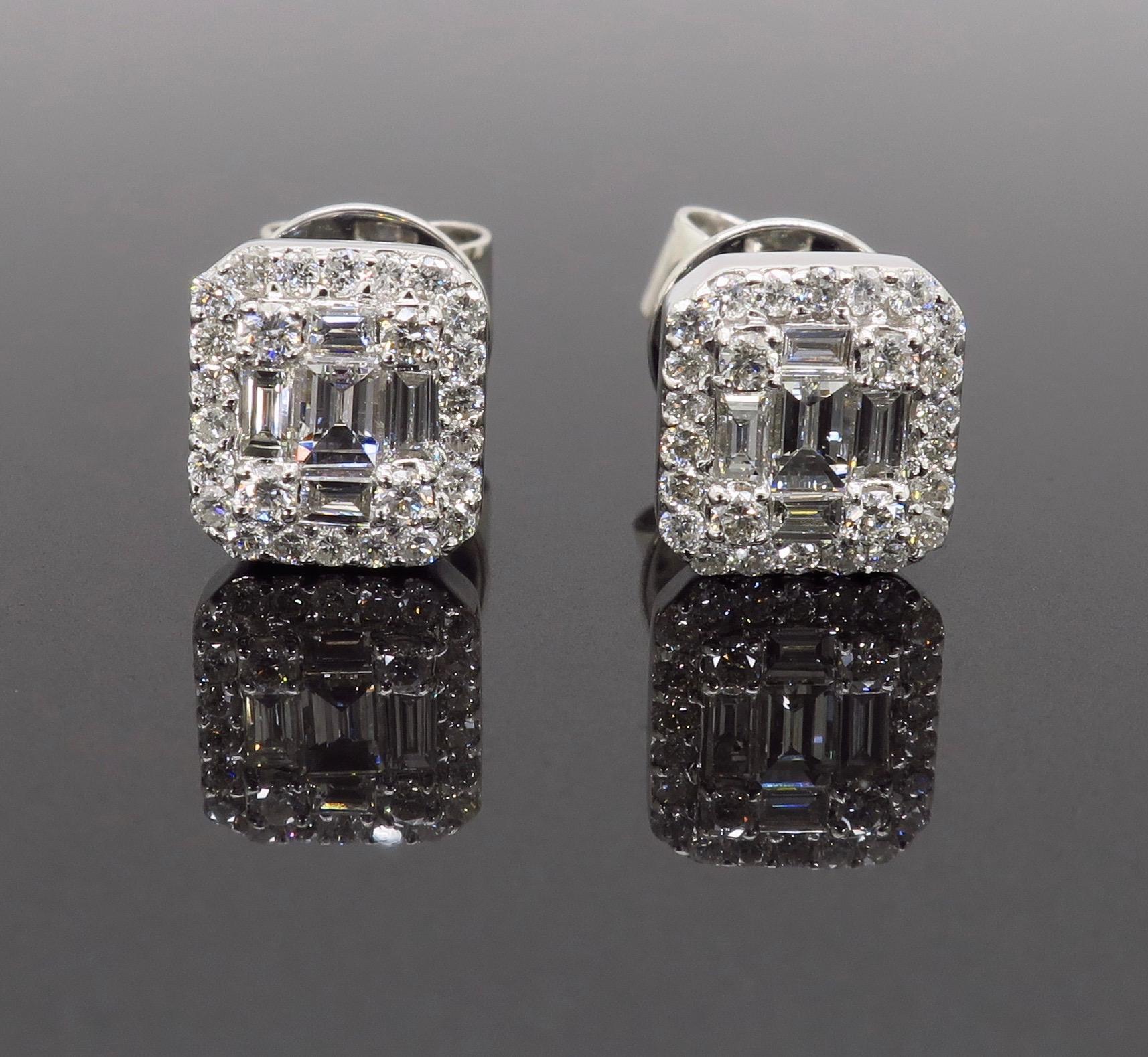 mosaic diamond earrings