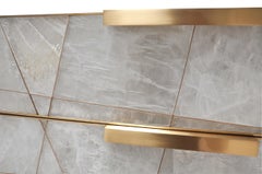 Mosaic Dresser in Selenite, Bronze and American Walnut By Newell Design Studio