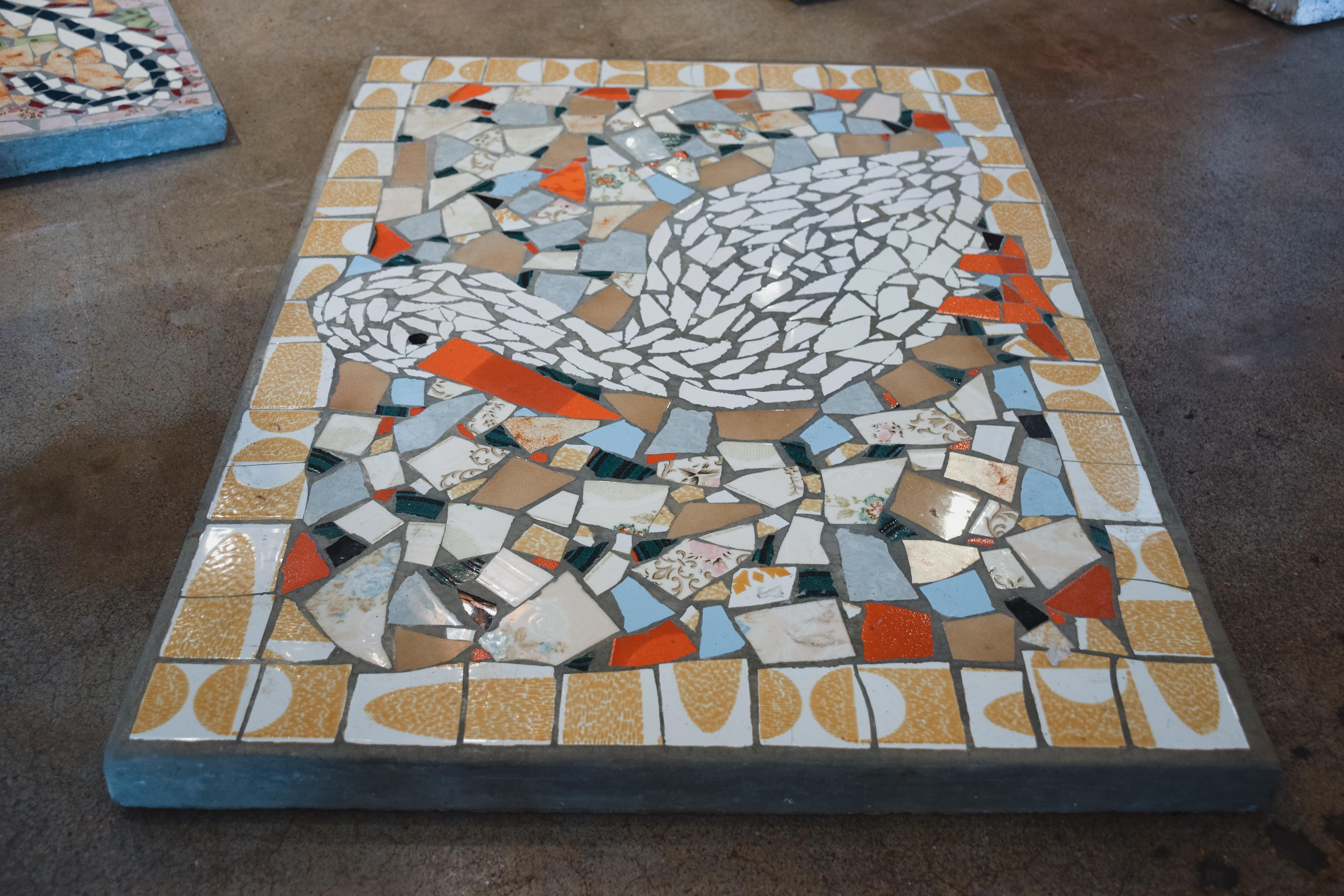 Mosaic Garden Panel by Emile Taugourdeau For Sale 1