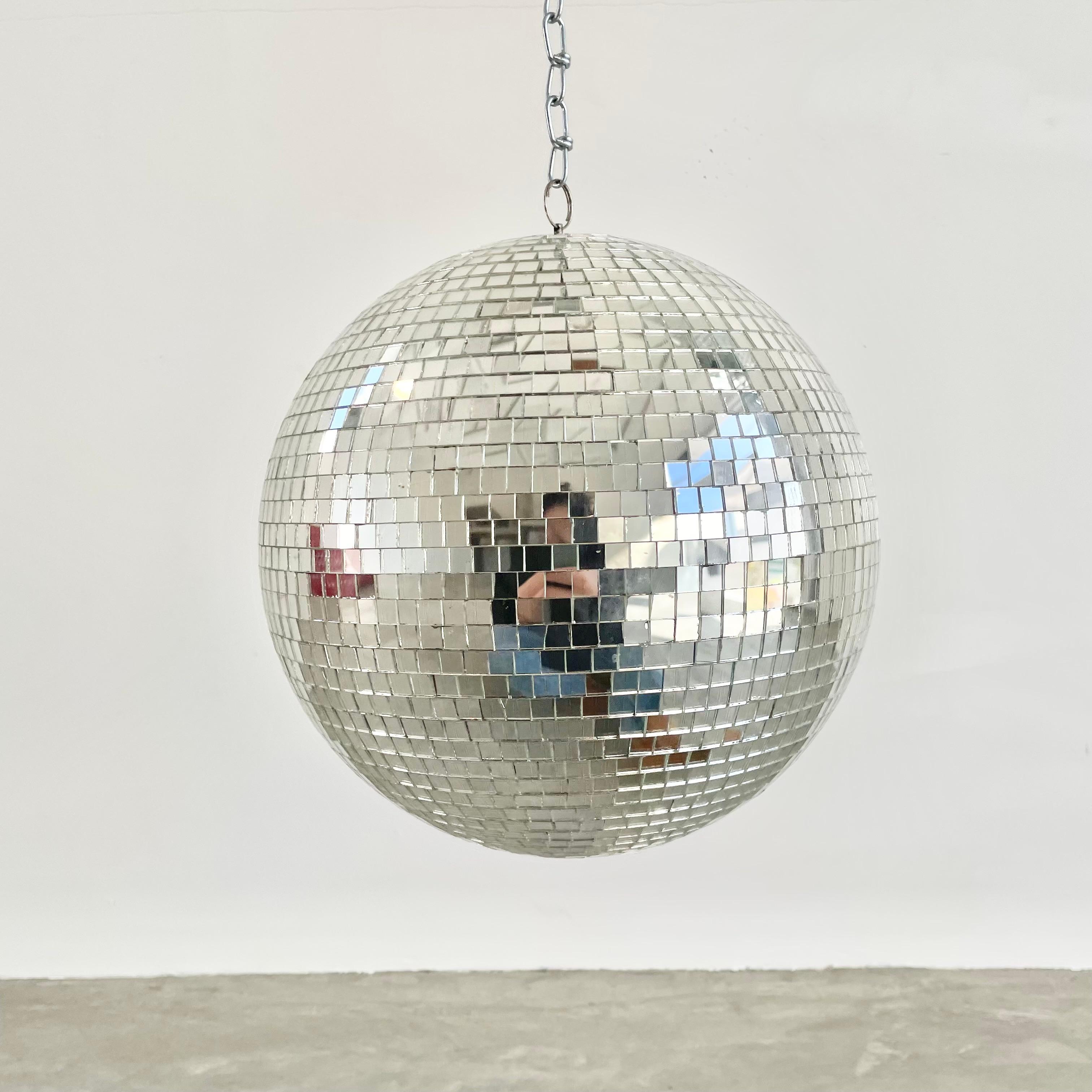 Hand-Crafted Mosaic Glass Disco Ball, 1970s USA