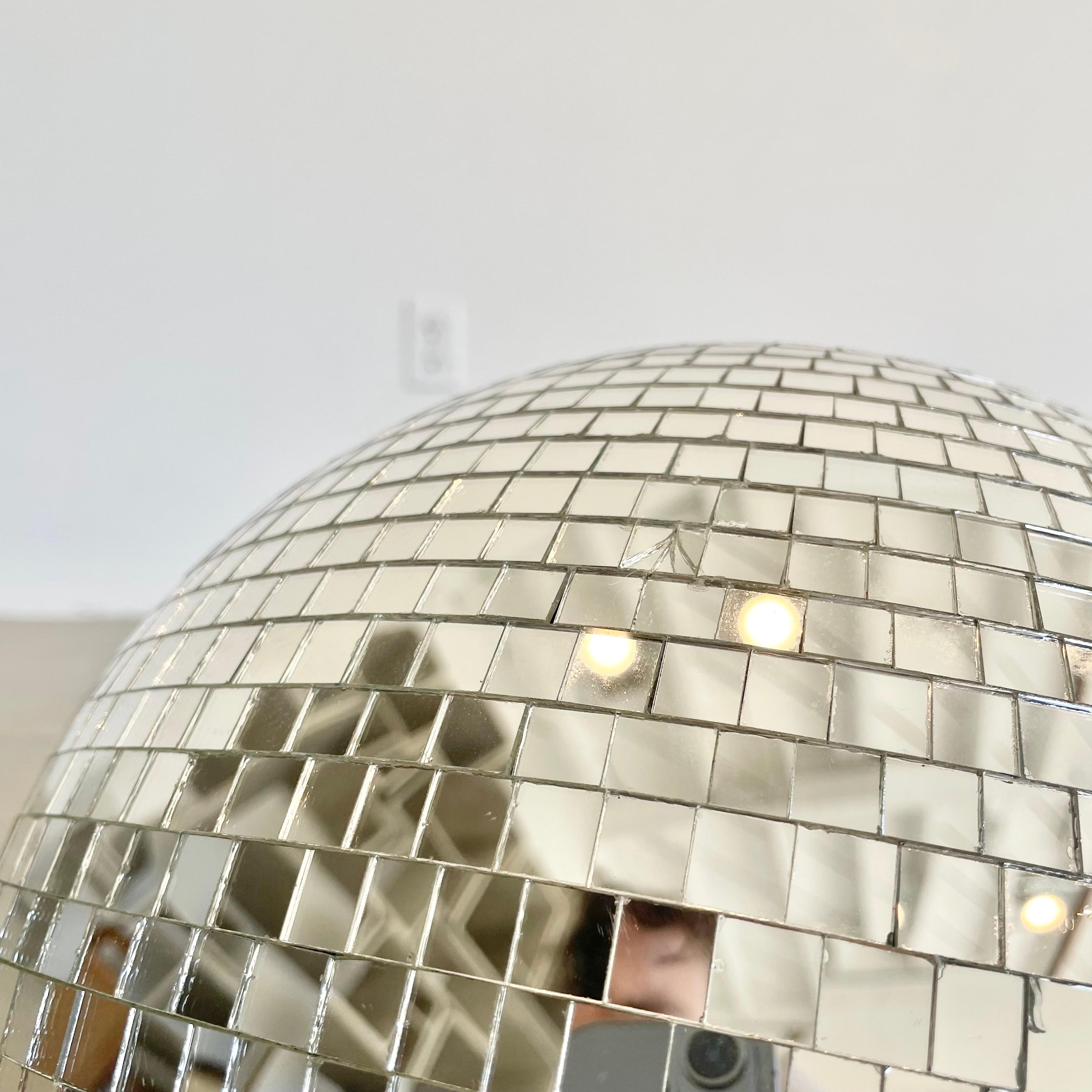 Hand-Crafted Mosaic Glass Disco Ball, 1970s USA