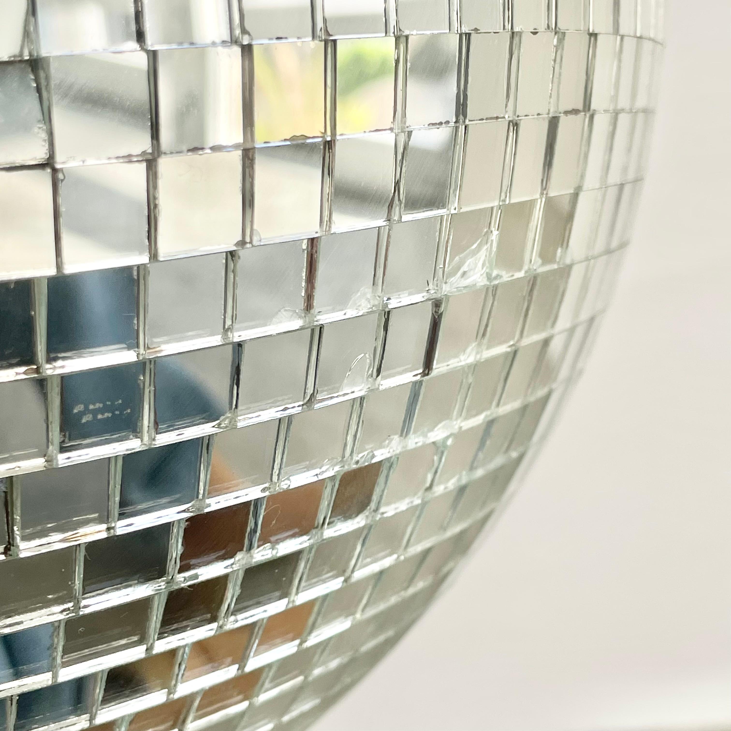 Metal Mosaic Glass Disco Ball, 1970s USA