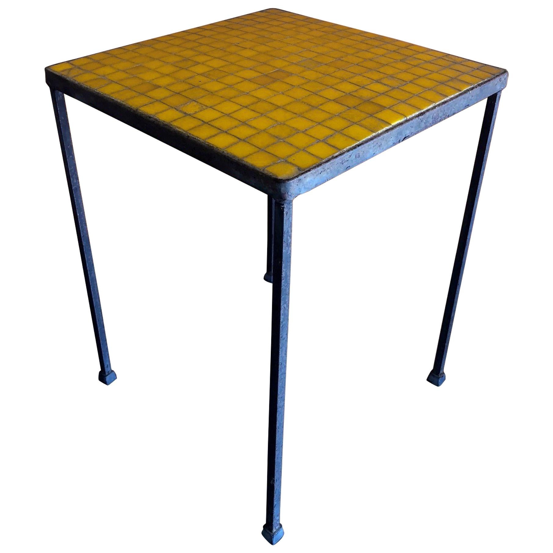 Mosaic Glass Side Table in the Style of Paul Mc Cobb
