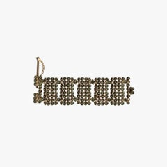 Mosaic Hinge Bracelet in Yellow Bronze by Kirsten Muenster Jewelry