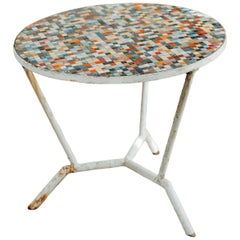mosaic inlaid iron table