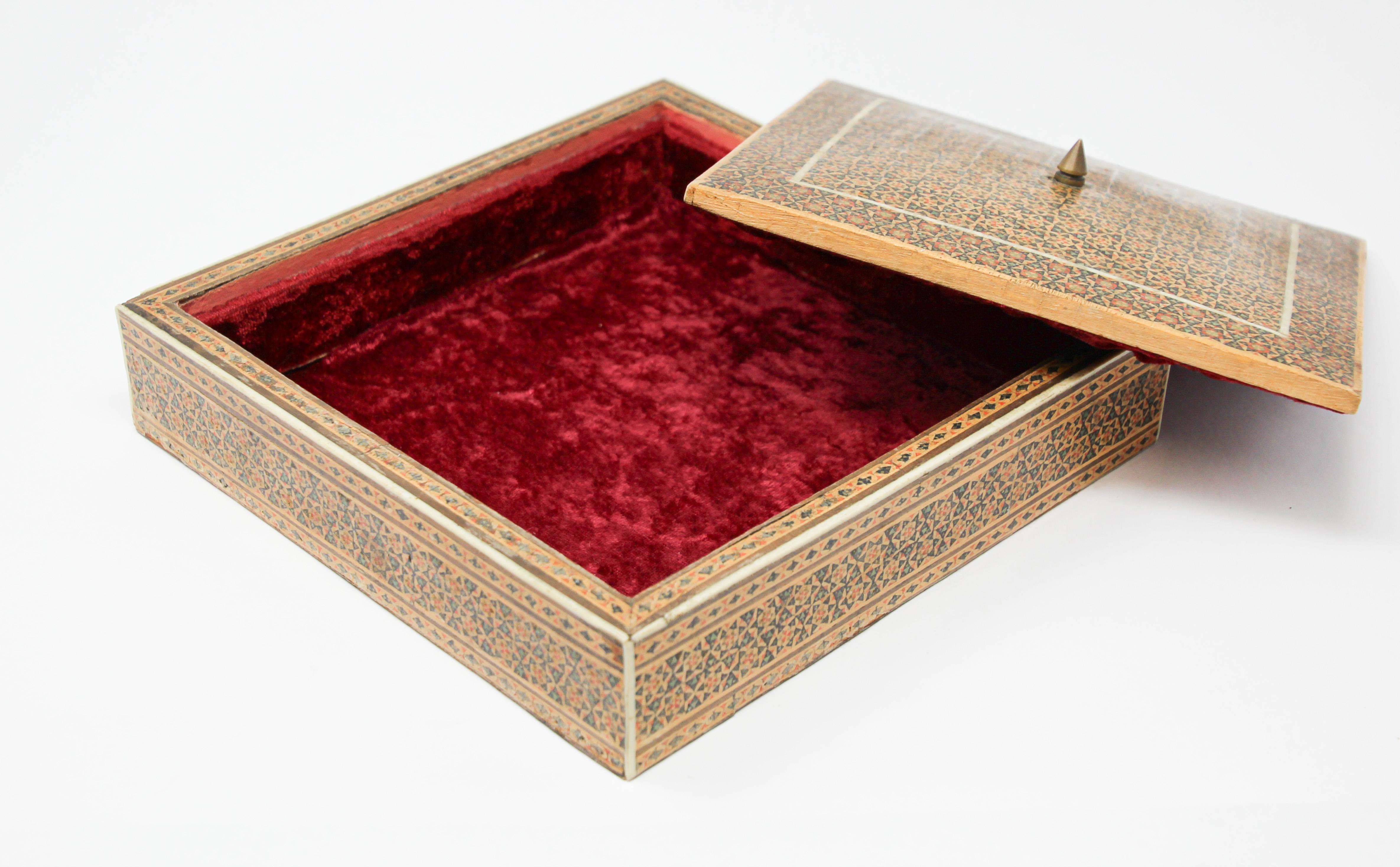 Mosaic Inlaid Jewelry Moorish Box 3