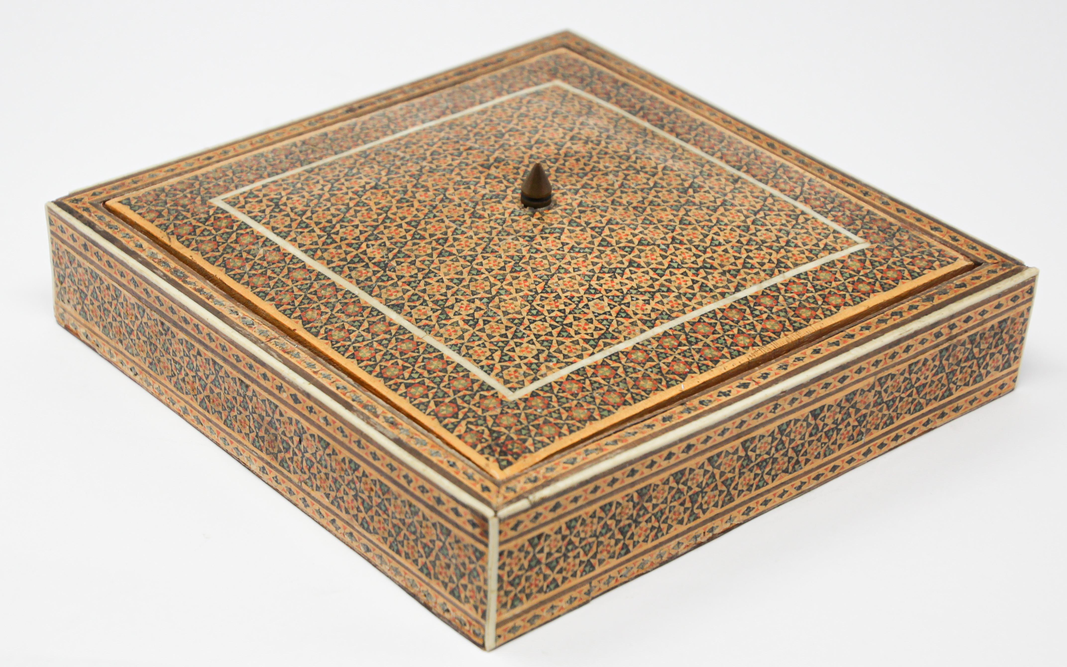 Inlay Mosaic Inlaid Jewelry Moorish Box