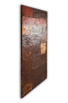 Mosaic Inspired Wall Panel Made from Repurposed Tole Elements