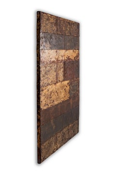 Mosaic Inspired Wall Panel Made from Repurposed Tole Elements