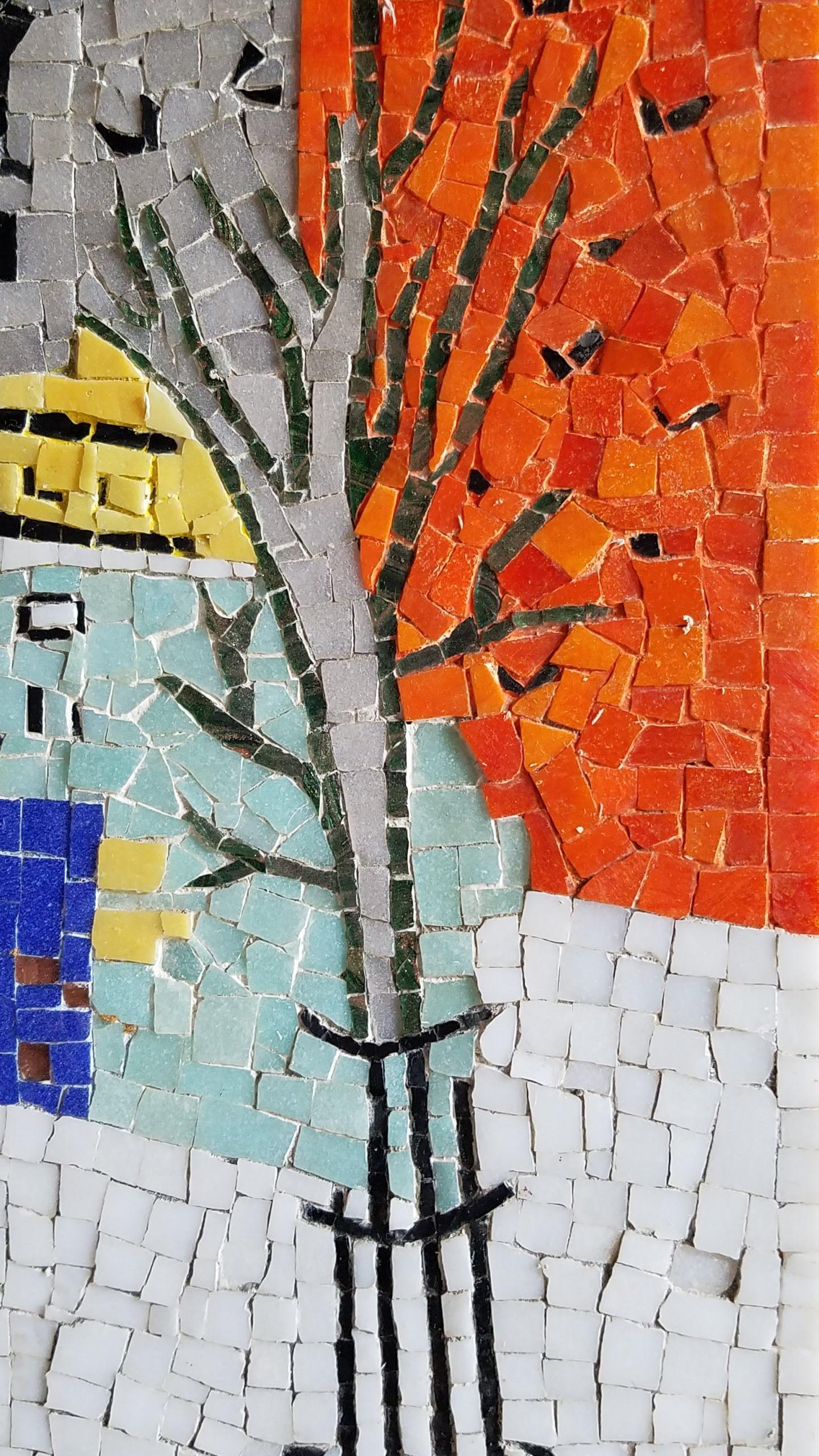 Mosaico de una escena callejera de París de Jean Dufy Acuarela c. 1950 en venta 3