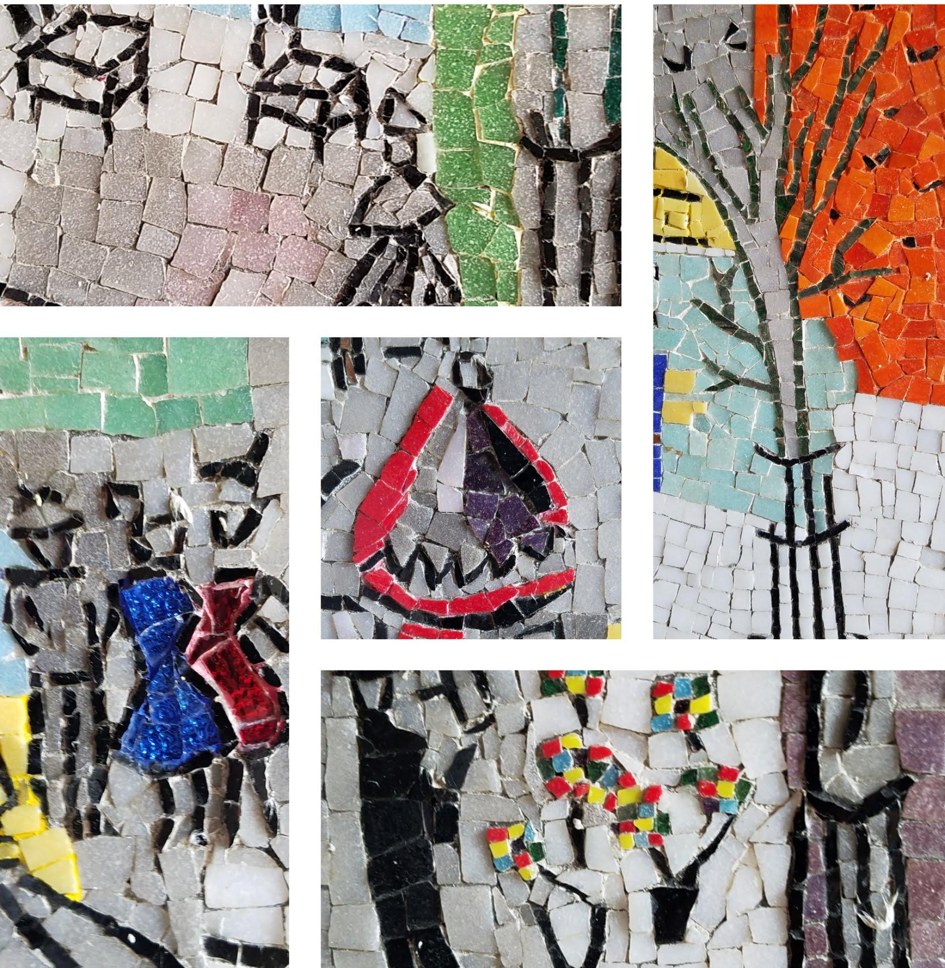 Mosaico de una escena callejera de París de Jean Dufy Acuarela c. 1950 en venta 8