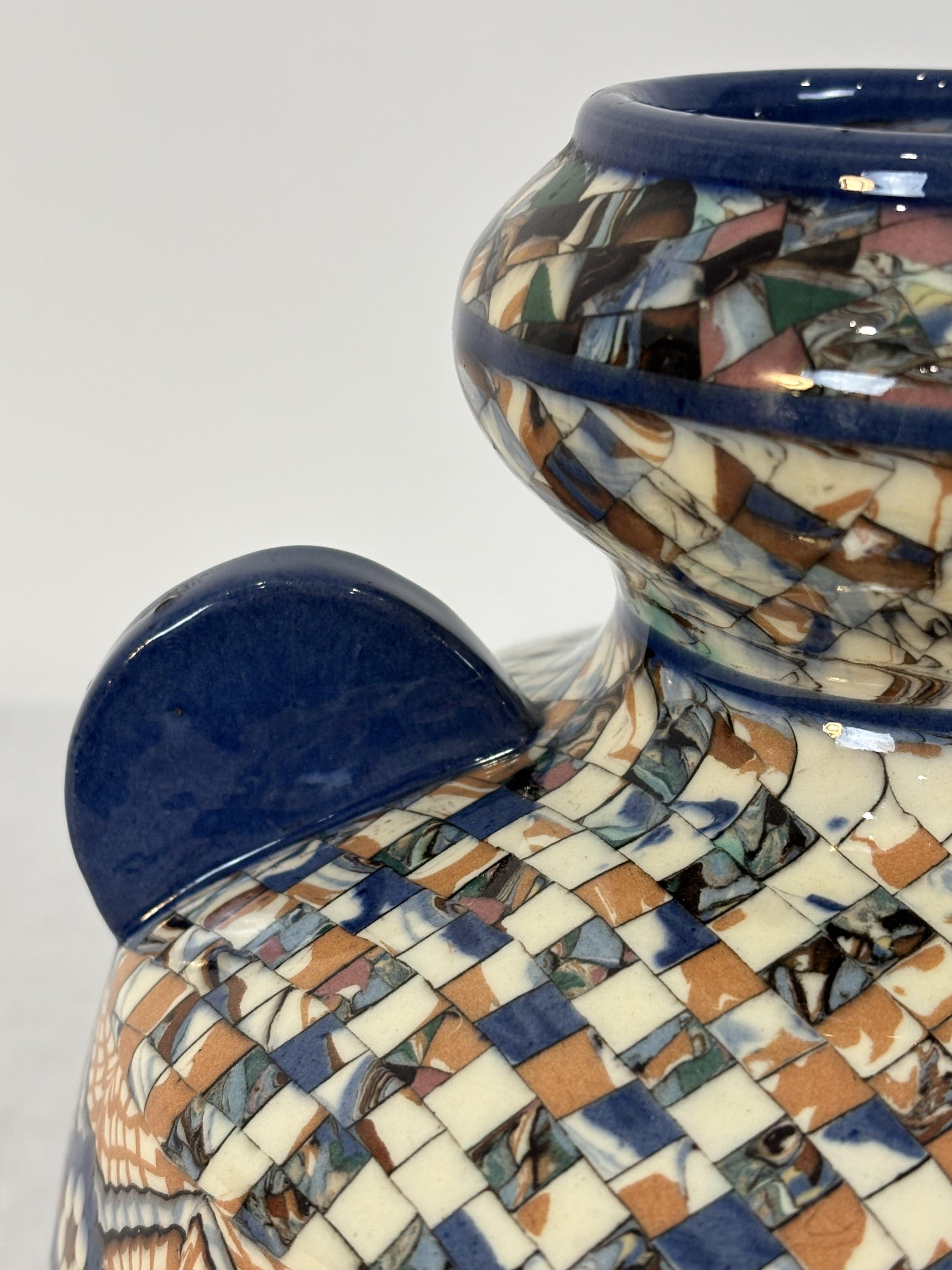 Mosaico Jean Gerbino (1876-1966) Vaso a sfera grande con orecchie, CIRCA 1930 4