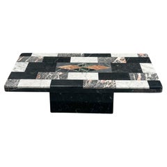 Mosaic Marble Coffee Table, Italy 1970