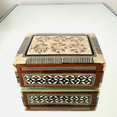 Mosaic Marquetry Box with Mother of Pearl Inlays, Middle East. c. 1960's